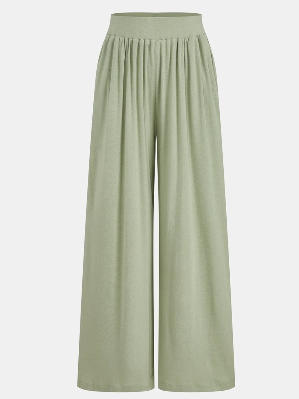 Commense Sleeveless Sage Wide-Leg Set with Draped Waist Small - Picture 4 of 8